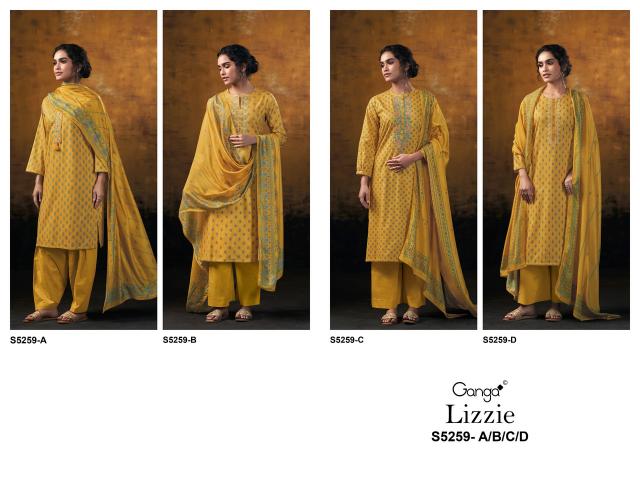 Ganga lizzie 5259 cotton dress material wholesale price